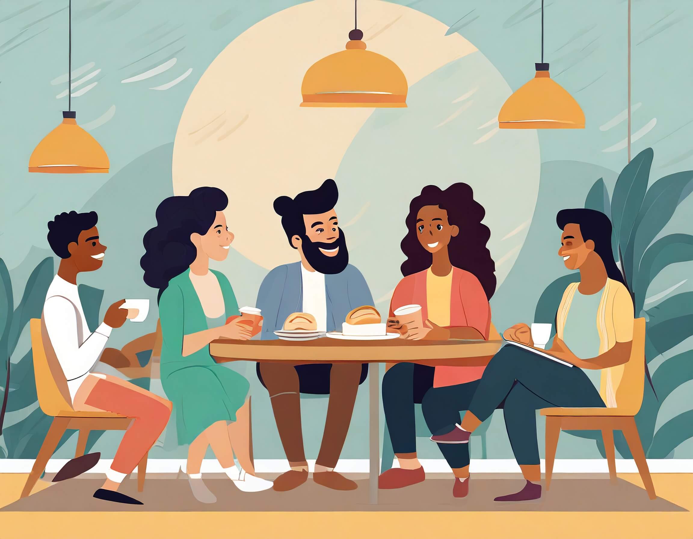 ilustración hombres y mujeres con alzheimer