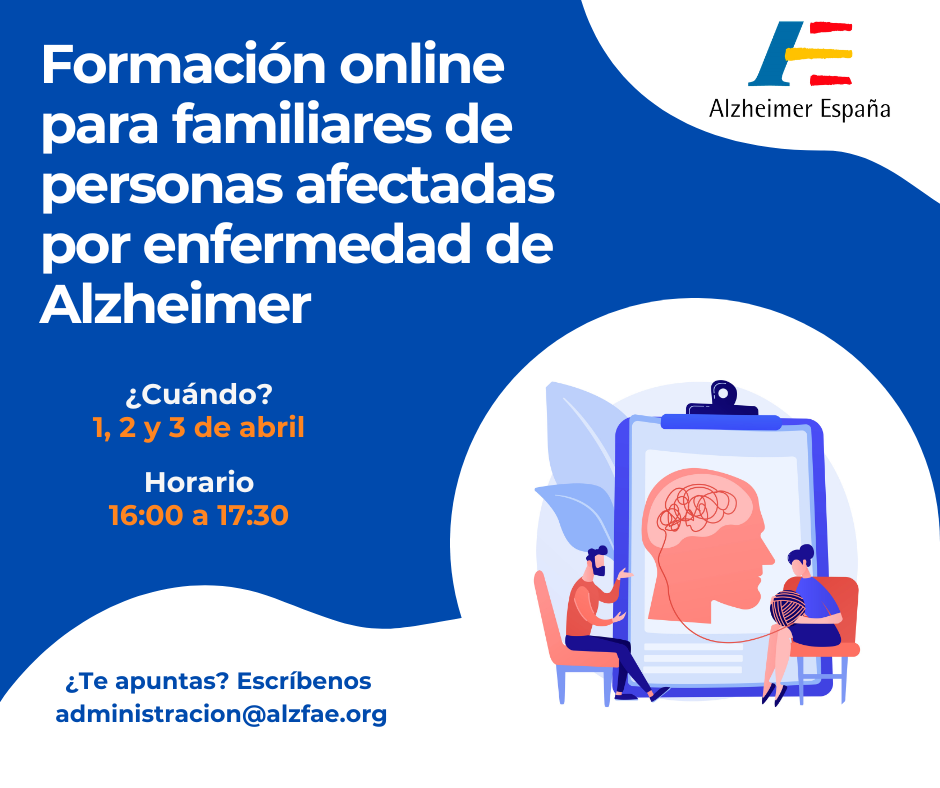 Formación online para familiares de personas con Alzheimer – Abril 2025